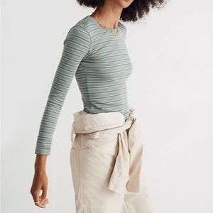 Madewell Ribbed Crewneck Long-sleeve Tee NWT sz S